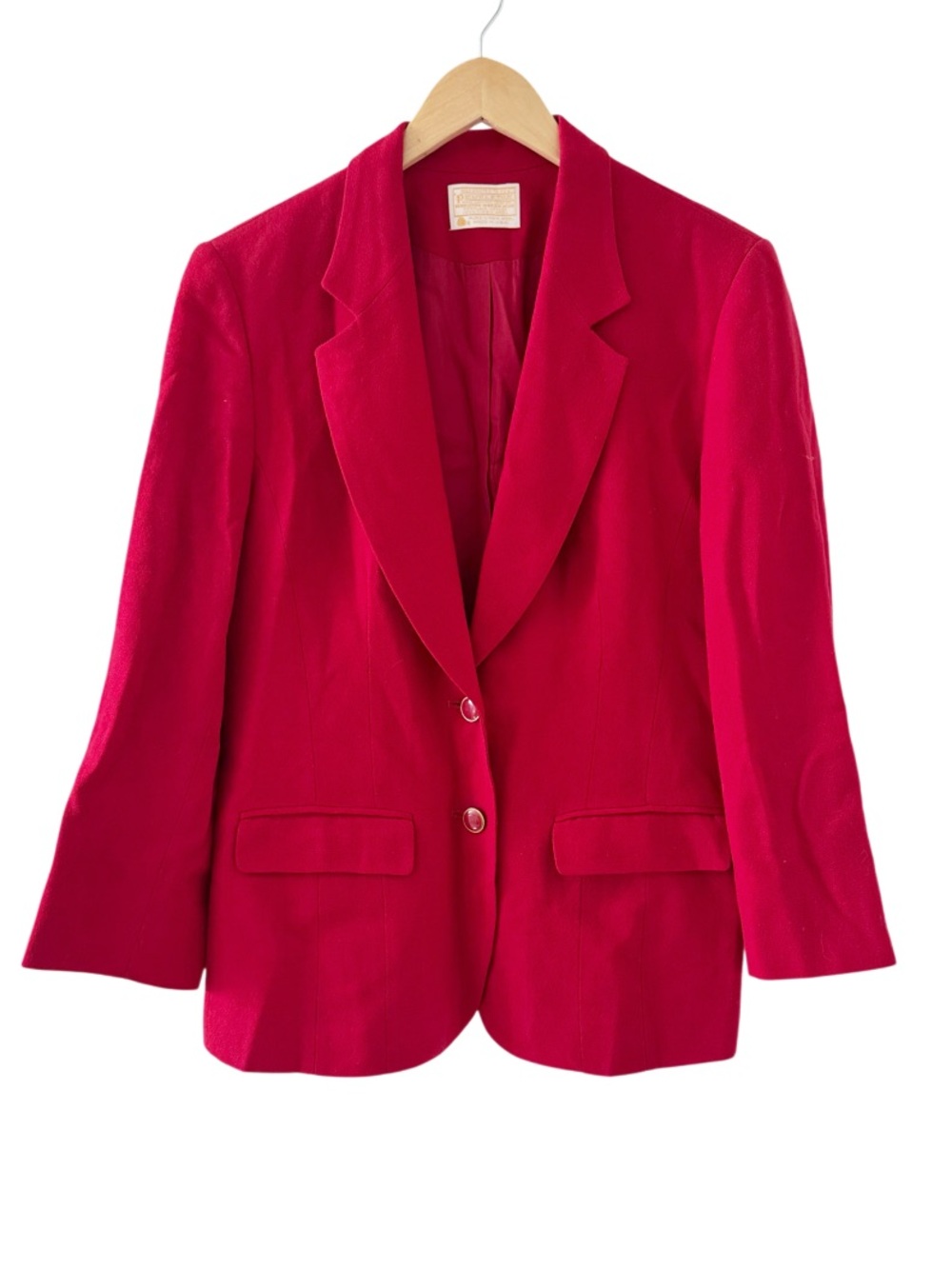 PENDLETON Red Virgin Wool Blazer, Single Breasted, Lined Size 4/6
